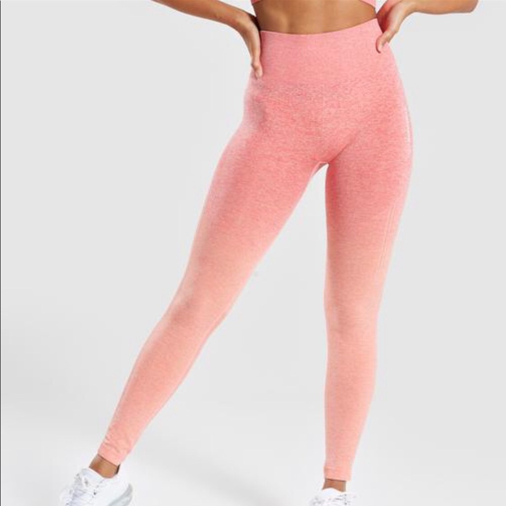 Gymshark Ombré Seamless Leggings - Peach/Coral